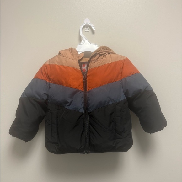 Swiss Tech Kids‎ Puffer Jacket - Orange, Gray, Black - Picture 8 of 9
